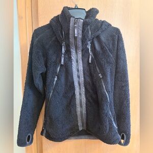 KUHL Flight Jacket Black Fleece Size S EUC
